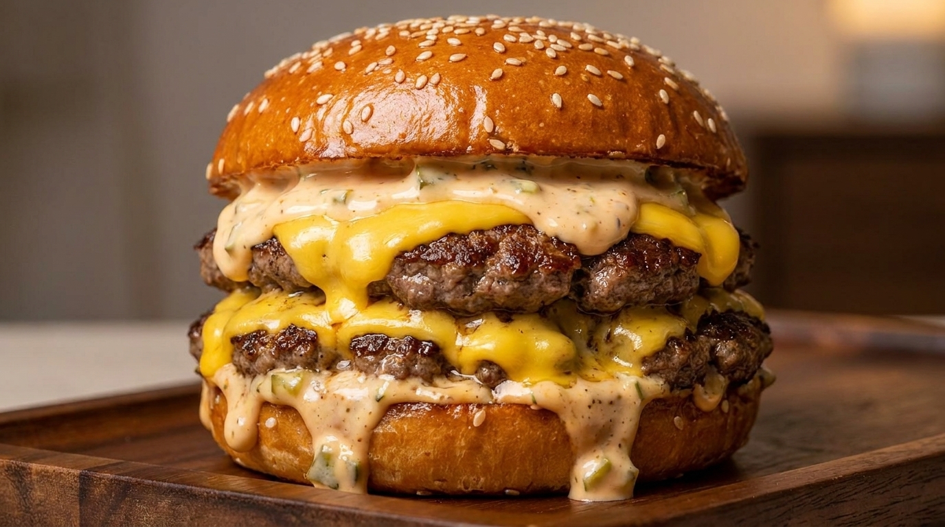 Domowy Double Cheeseburger Idealny