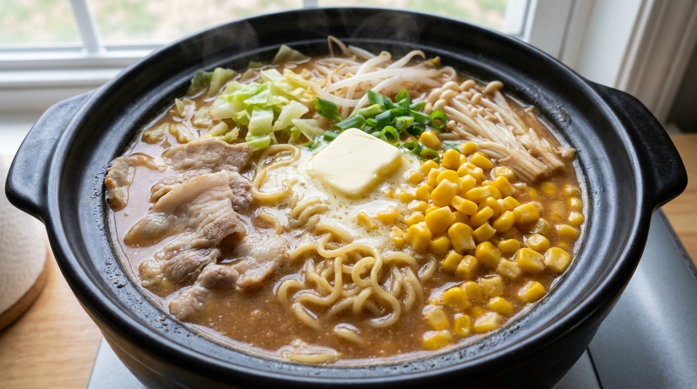 Hot Pot Ramen Miso z Kukurydzą i Masłem