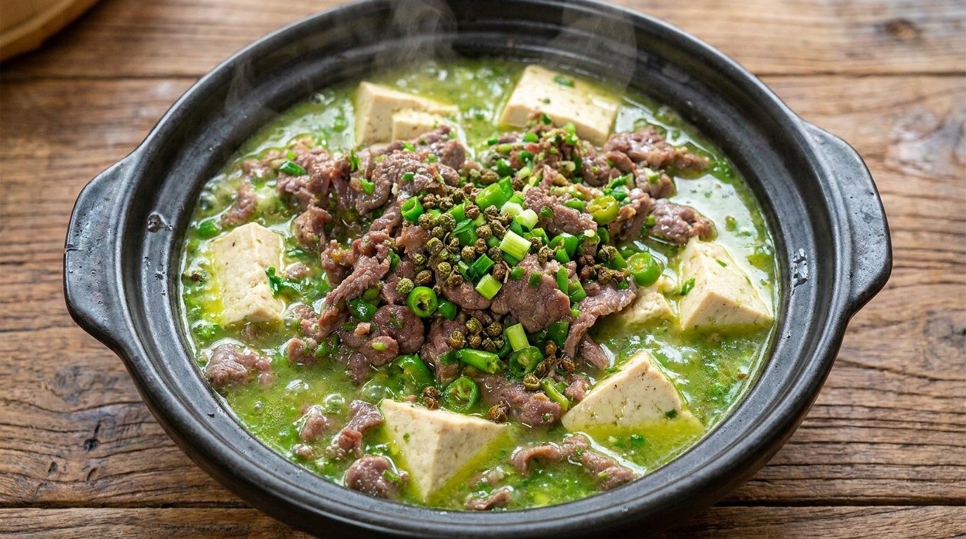 Wołowina z tofu w syczuańskim stylu