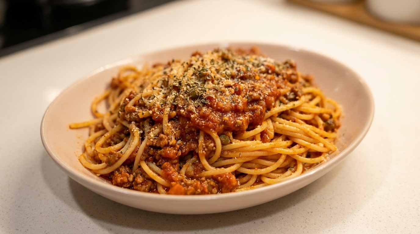 Klasyczne Spaghetti Bolognese z bogatym domowym sosem mięsnym