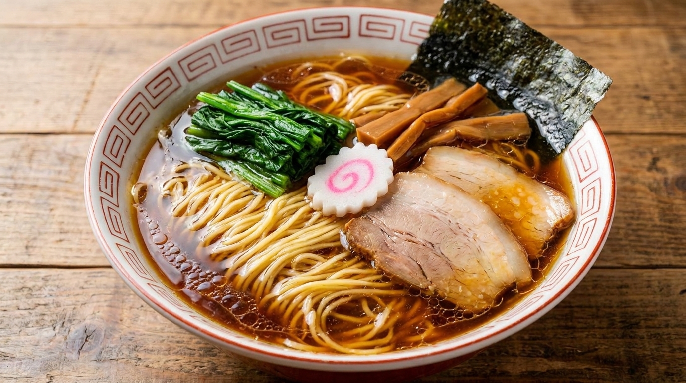 Autentyczny japoński Shoyu Ramen