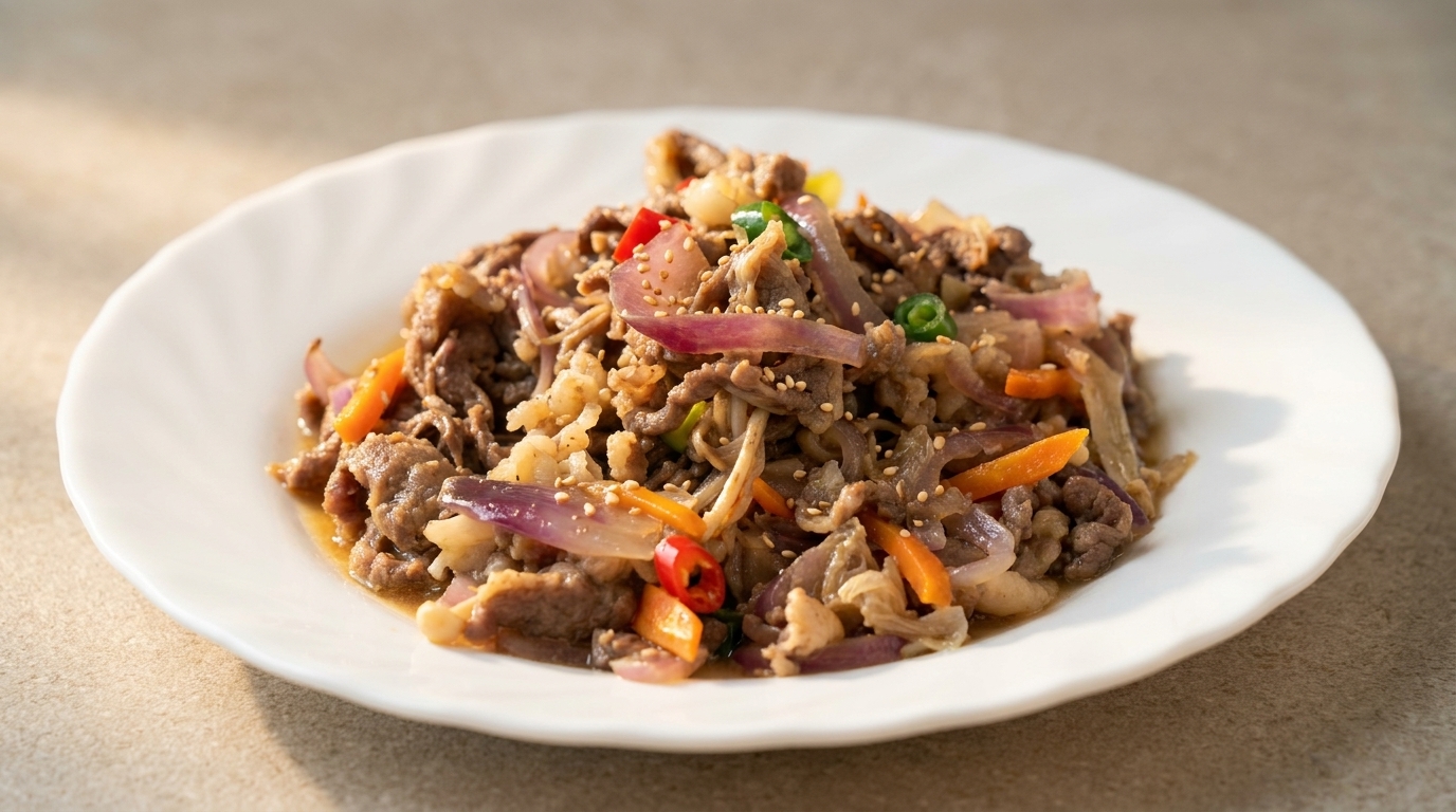 Autentyczne Koreańskie Bulgogi Wołowe (Grillowana Marynowana Wołowina)