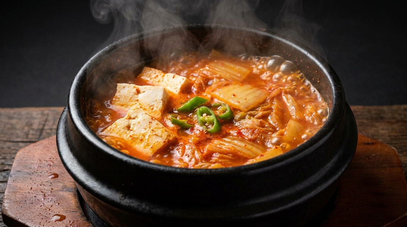Kimchi-jjigae z boczkiem wieprzowym