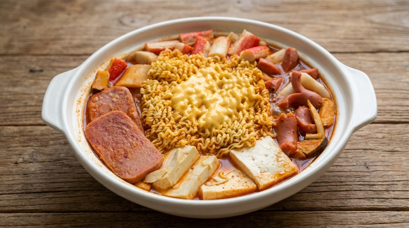 Koreańska zupa wojskowa Budae Jjigae – przepis na pikantny gulasz fusion
