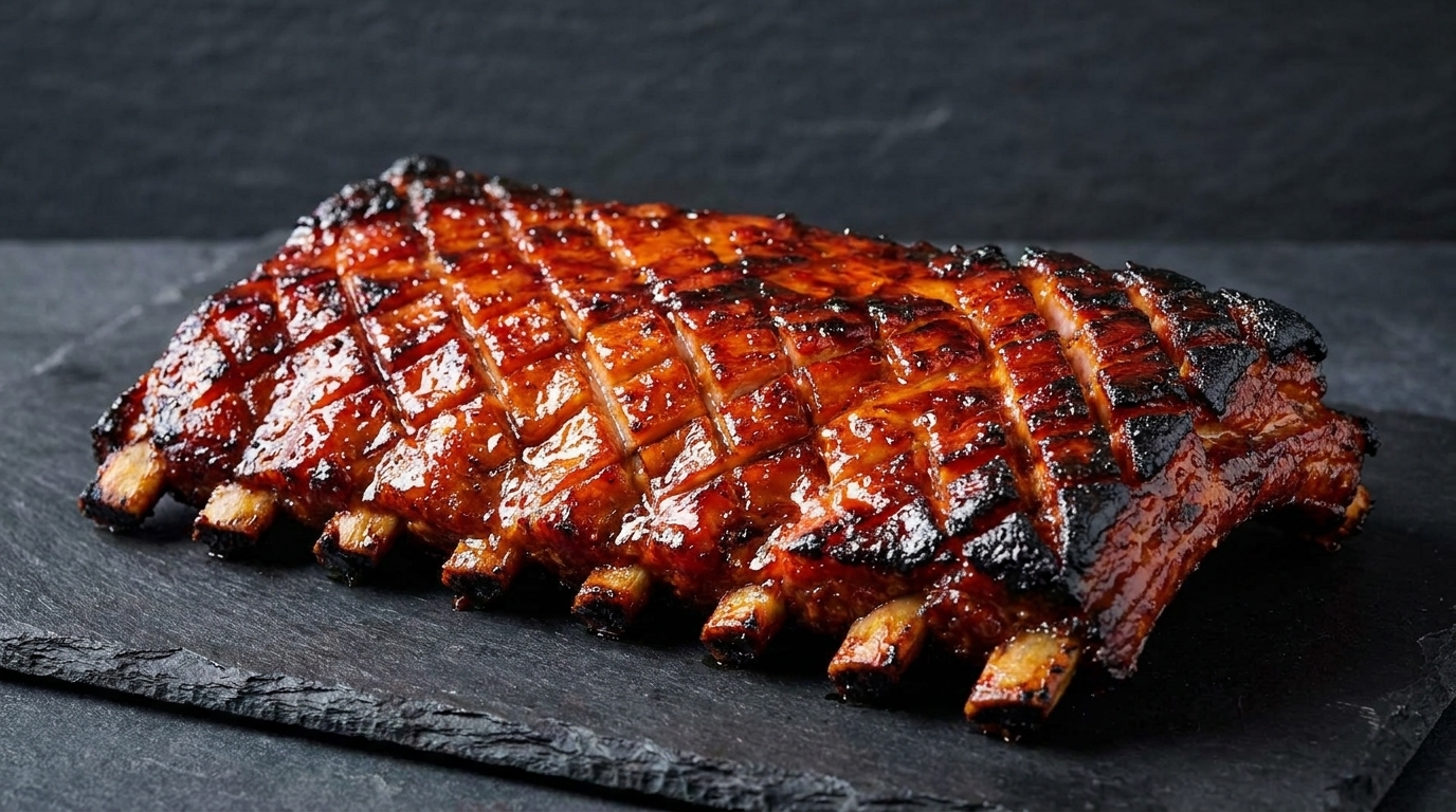 Autentyczne kantońskie żeberka wieprzowe w glazurze miodowej (Char Siu)