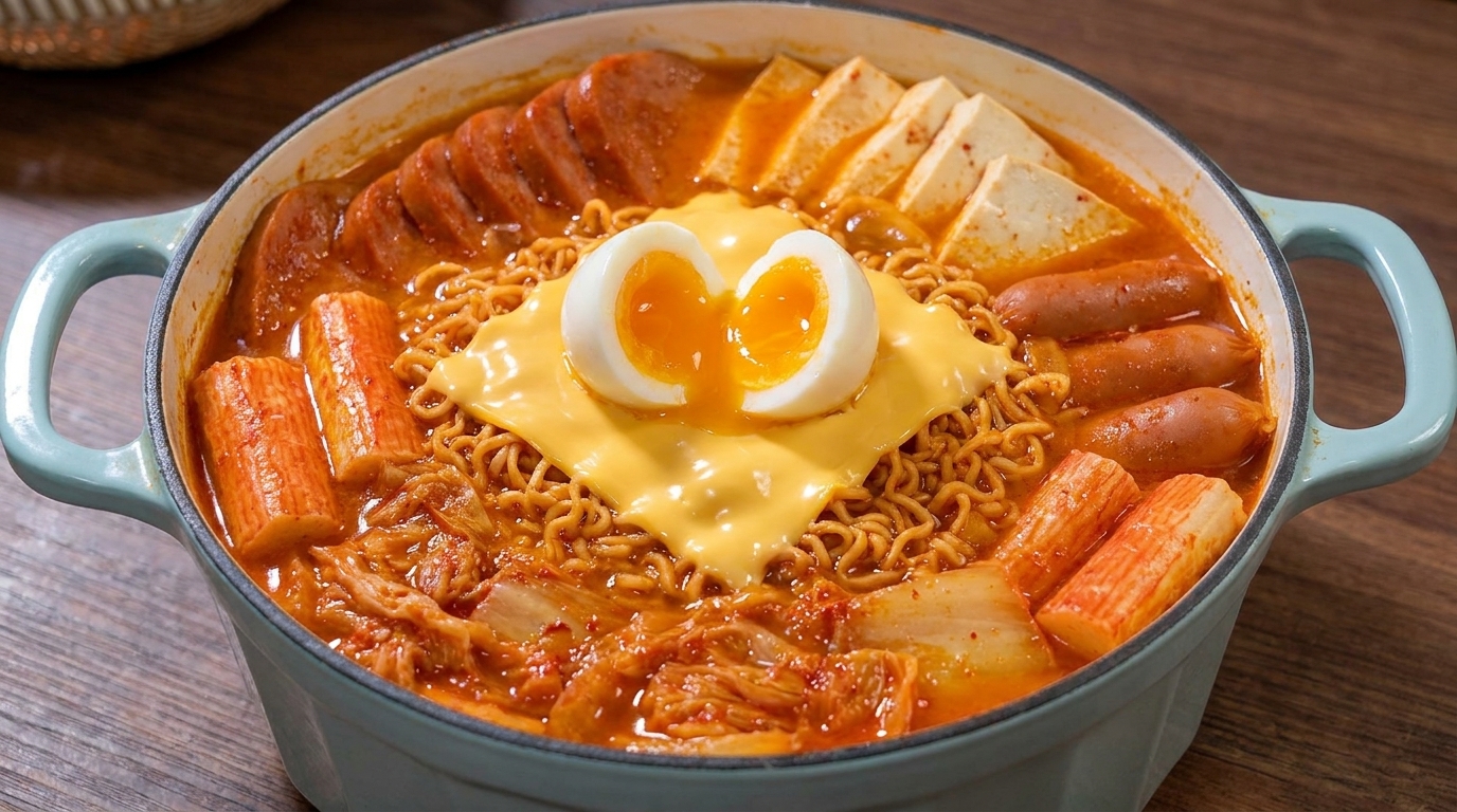 Klasyczny Koreański Gulasz Wojskowy (Budae Jjigae)