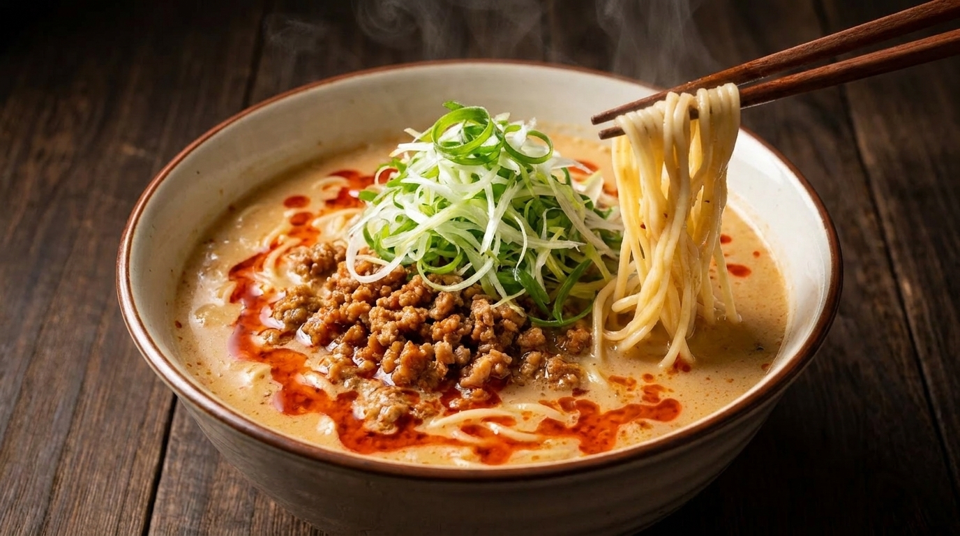 Autentyczny japoński Tan Tan Ramen