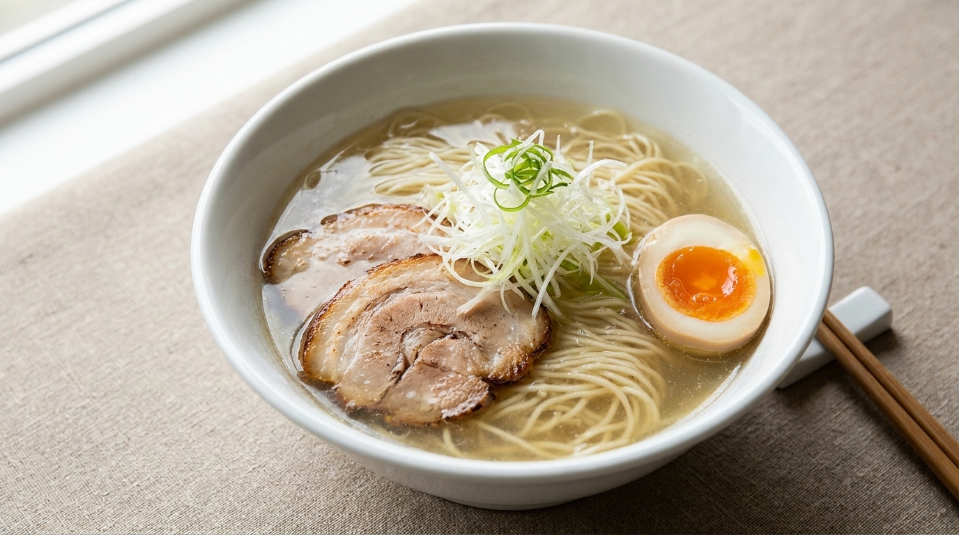 Autentyczny japoński Shio Ramen