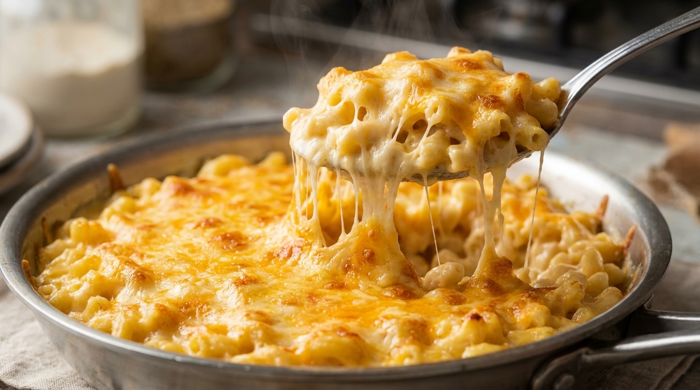 Klasyczne zapiekane amerykańskie macaroni and cheese
