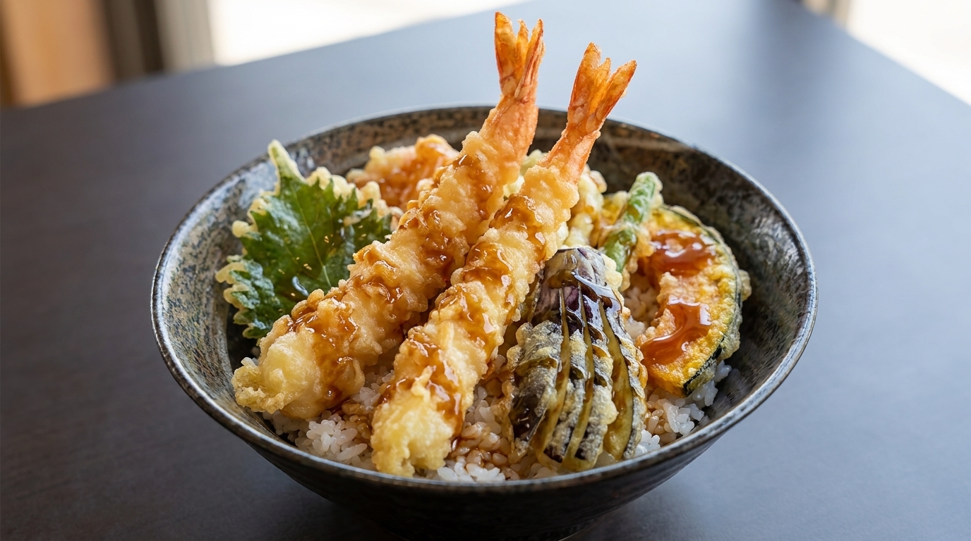 Klasyczne Shrimp Tempura Donburi (Ebi Tendon)