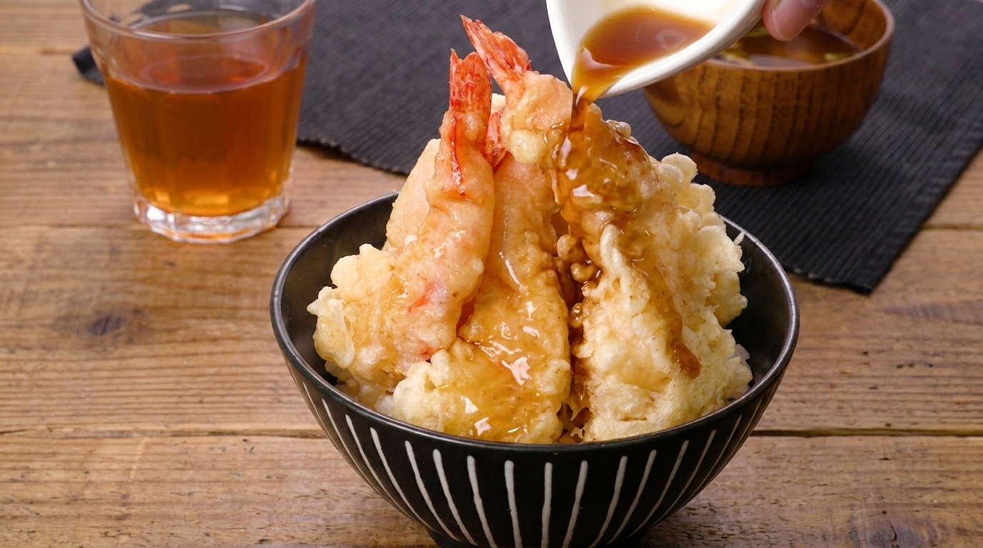 Autentyczne Shrimp Tempura Donburi (Ten-don)