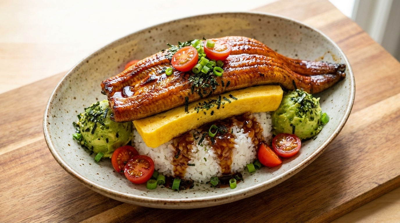 Wyjątkowy Unagi Don z Tamagoyaki i Awokado