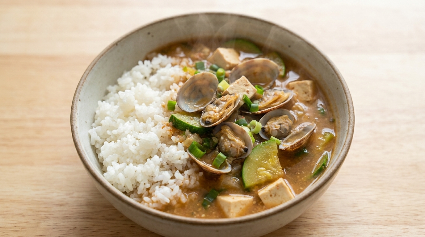 Koreańskie Doenjang-jjigae (Gulasz z pasty sojowej)