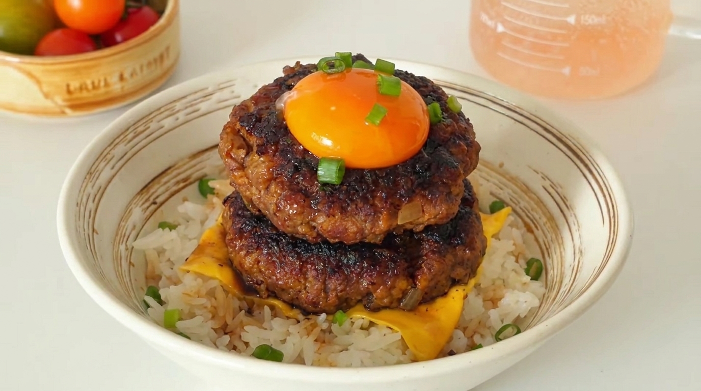 Japoński Cheeseburger w Misce (Loco Moco)