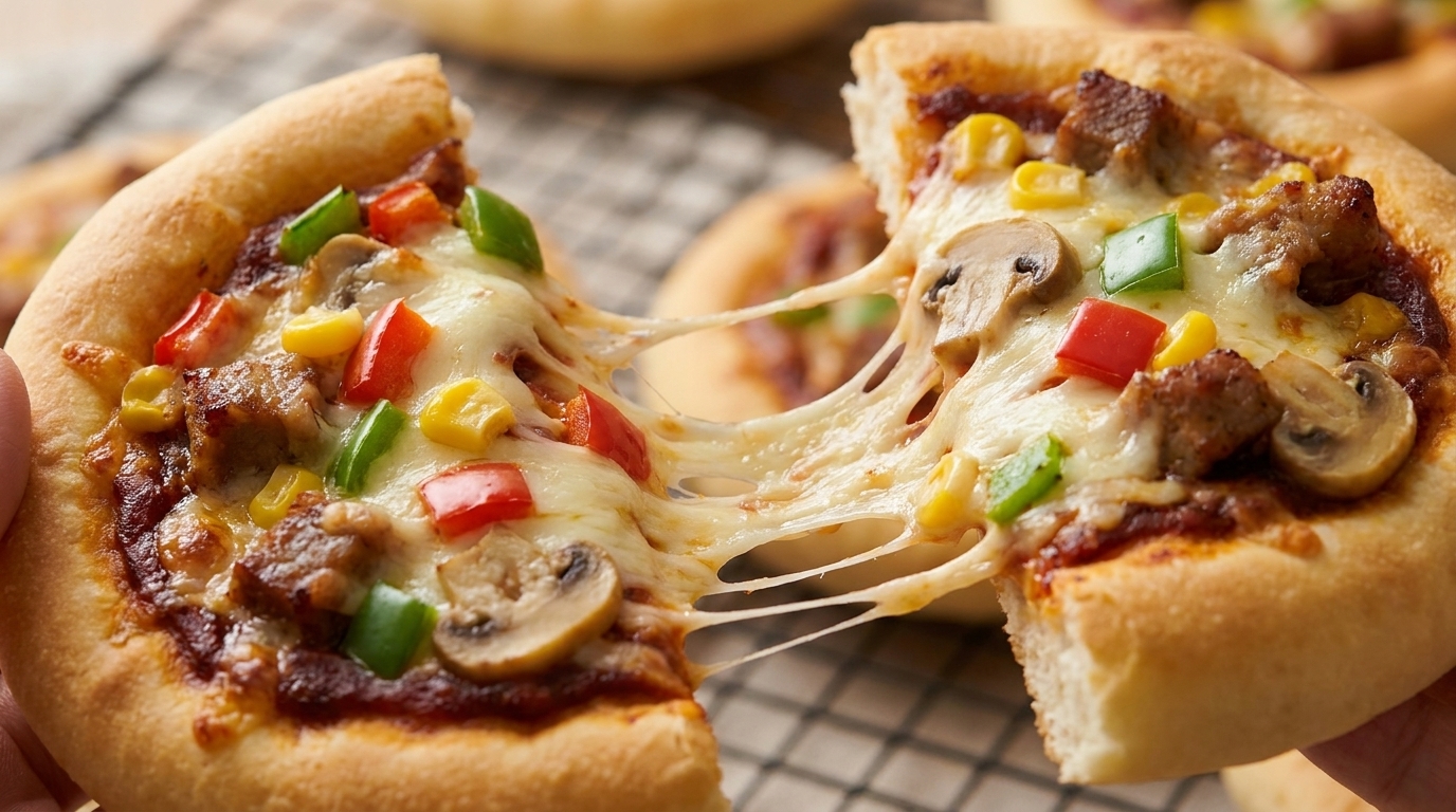 Domowe Mini Pizze Mrożone (z Wołowiną i Kąskami z Kurczaka)