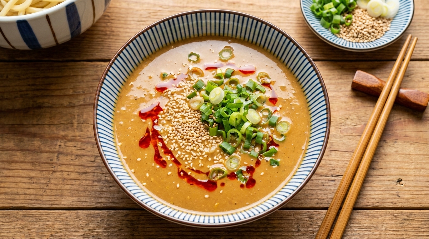 Japoński Miso Soy Milk Tsukemen