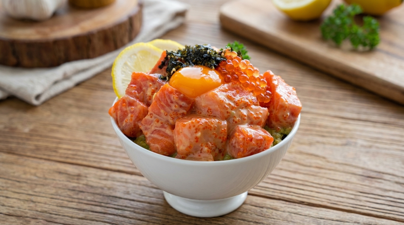 Poke bowl z łososiem i awokado