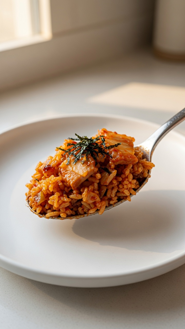 Klasyczny Smażony Ryż z Kimchi (Kimchi Bokkeumbap)