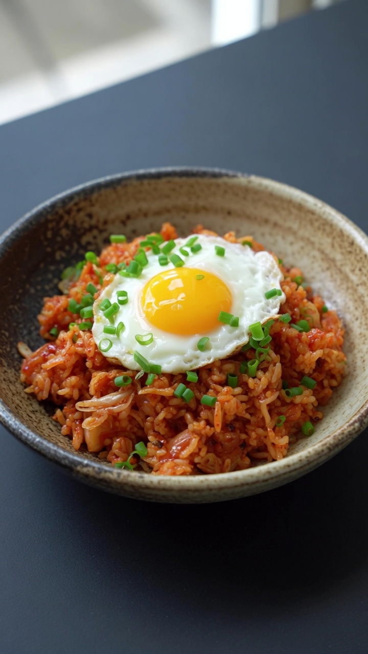 Klasyczny Smażony Ryż z Kimchi (Kimchi Bokkeumbap)