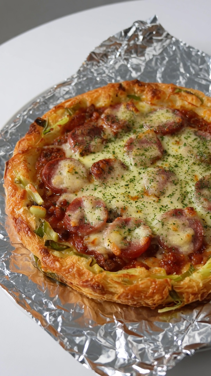 Pizza na placku szczypiorkowym