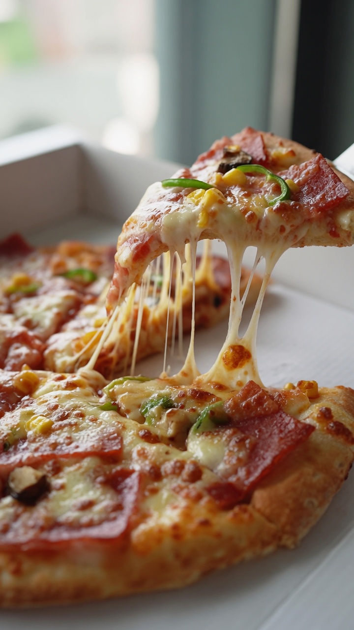 Klasyczna domowa pizza z szynką i warzywami
