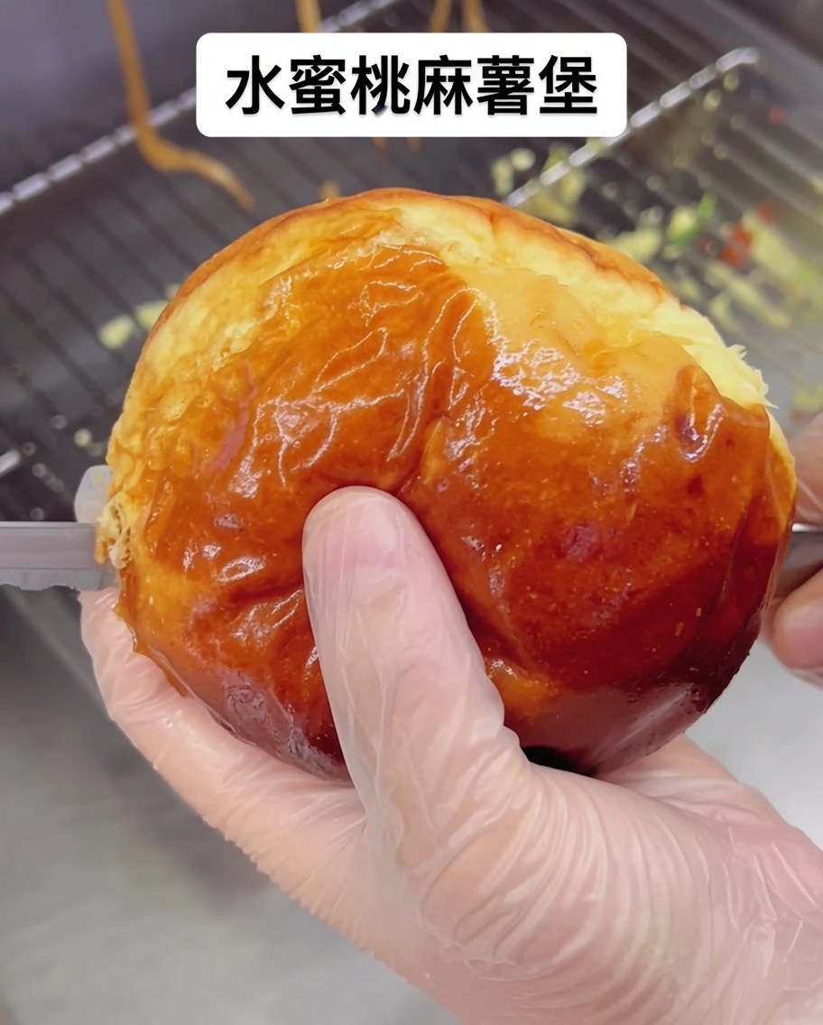 Surowe kotlety wołowe i bułki do burgerów ułożone razem na gorącej płycie do smażenia.