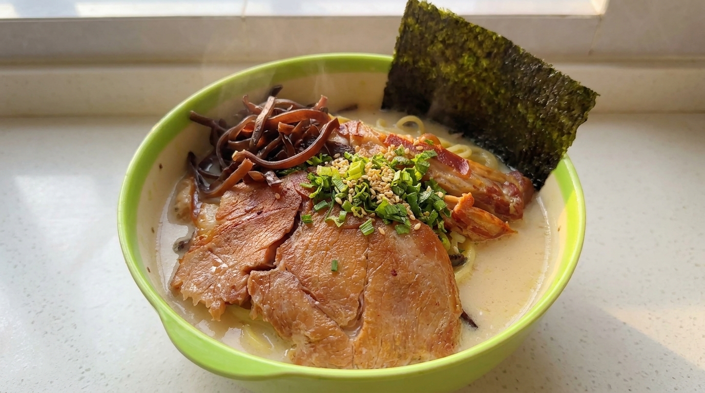 Bogaty Ramen Tonkotsu z Wieprzowiną Chashu
