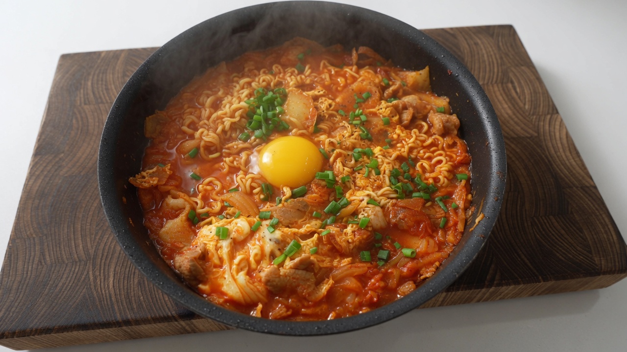 Pikantny Ramen Wieprzowy z Kimchi