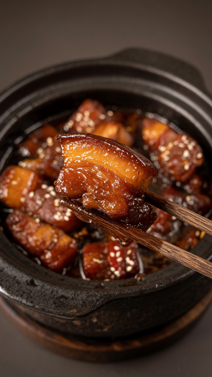Klasyczna duszona wieprzowina w sosie sojowym (Hong Shao Rou)