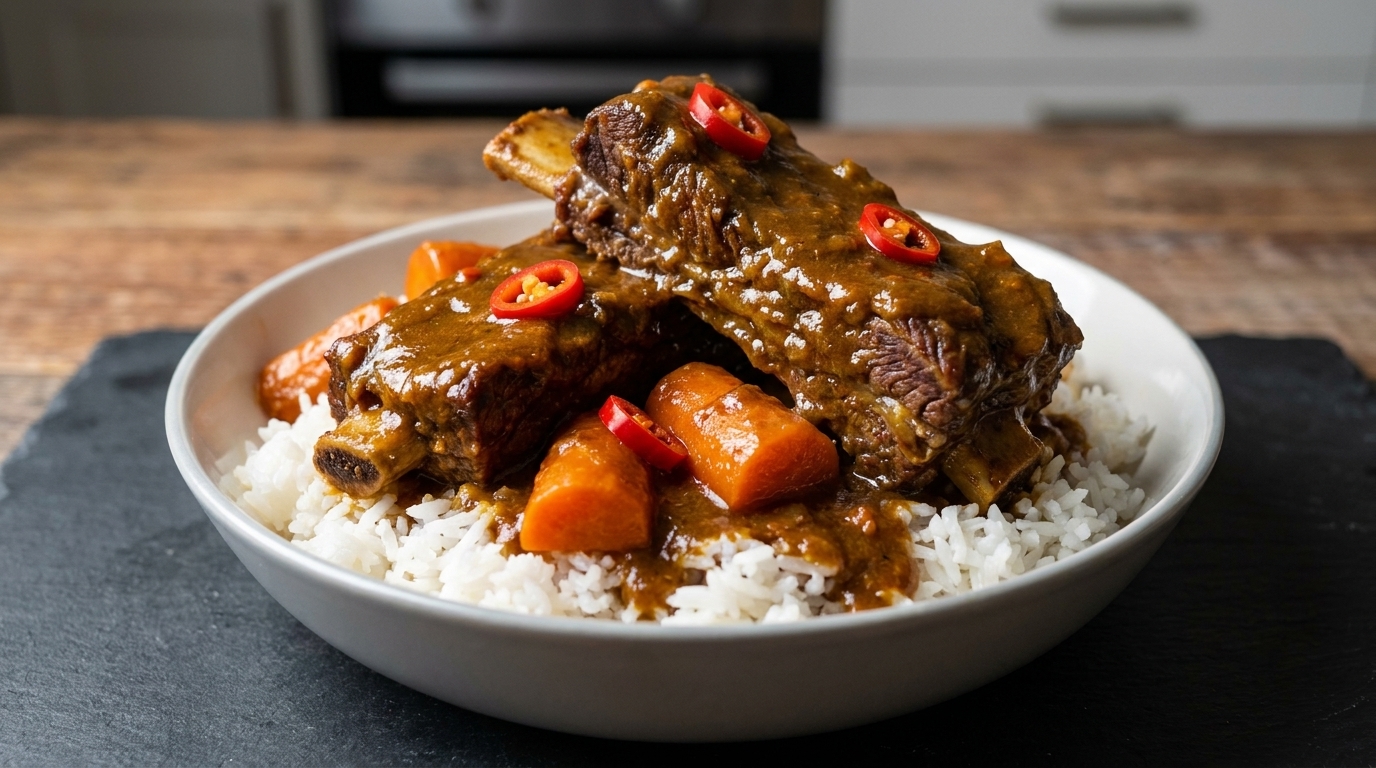Sekretne Pikantne Żeberka Wołowe w Sosie Curry