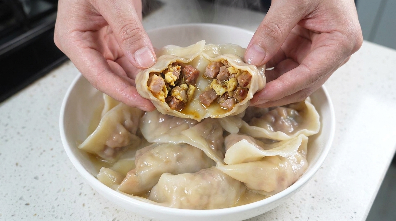 Soczyste pierożki z wieprzowiną barbecue