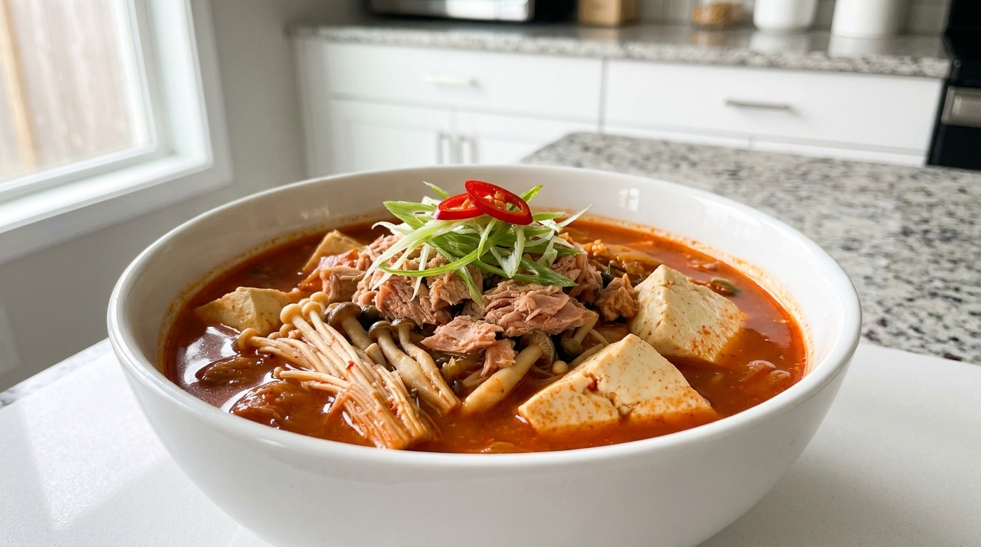 Klasyczne Kimchi Jjigae z Tuńczykiem (Chamchi Kimchi Jjigae)