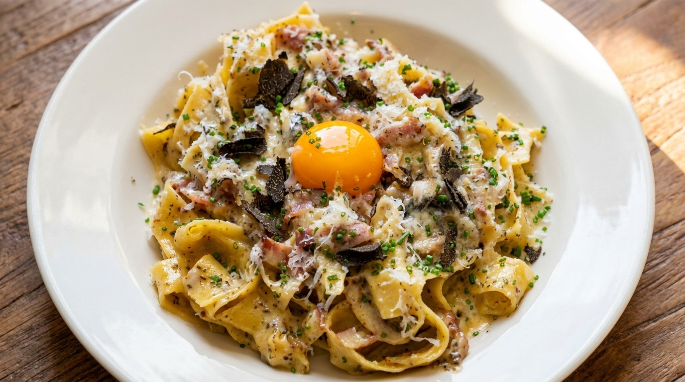 Carbonara z Czarną Truflą