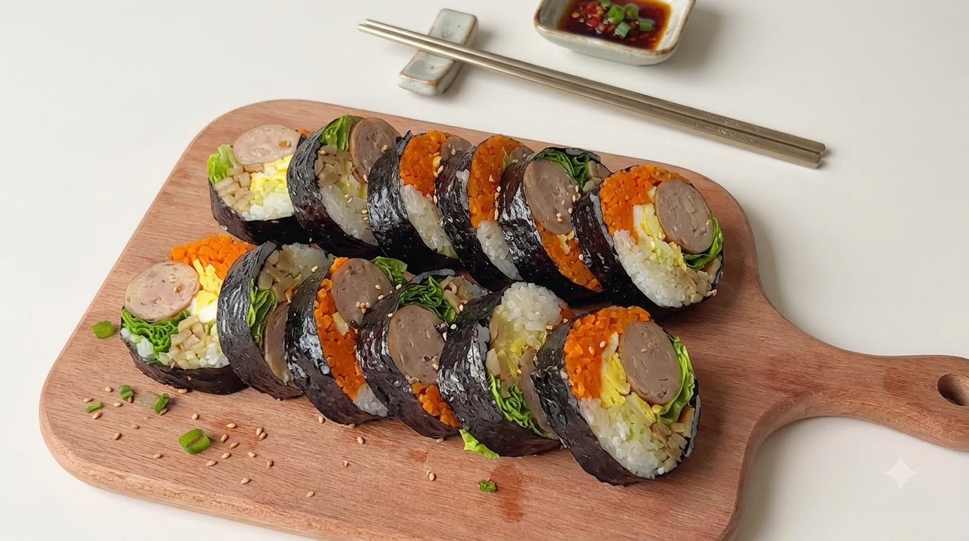 Niskokaloryczne Kimbap z Parówką