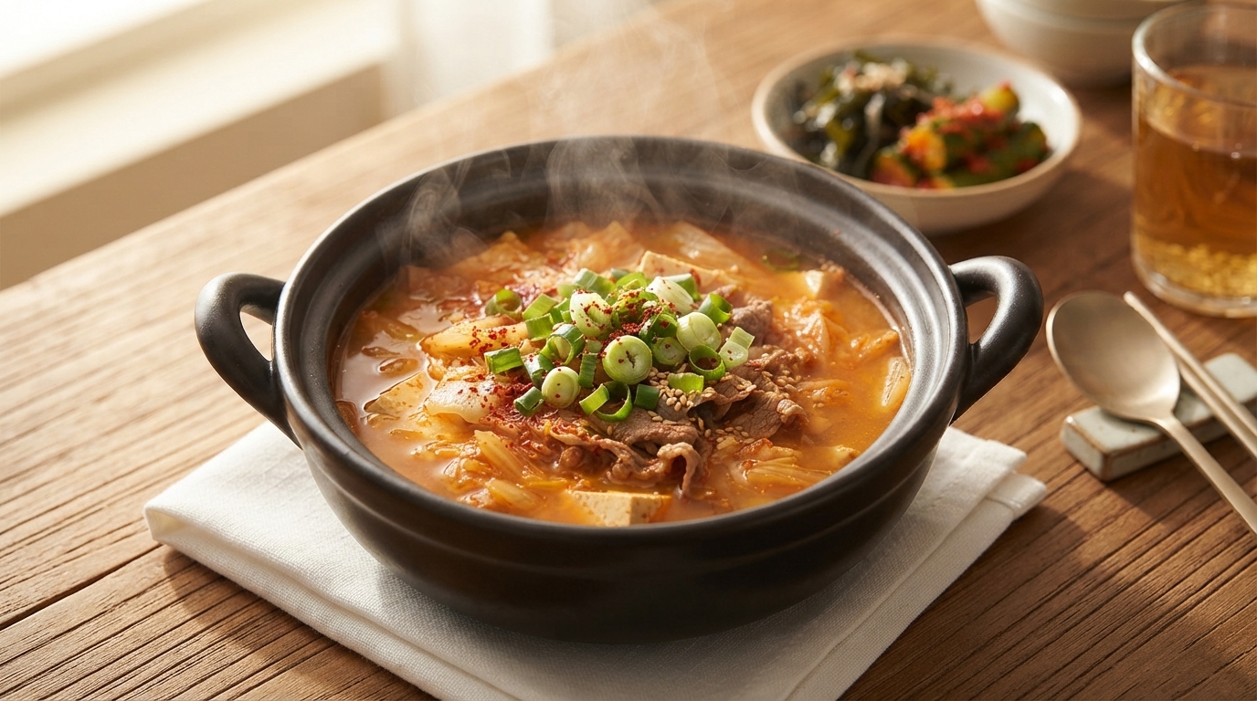 Autentyczny Koreański Kimchi Doenjang-jjigae
