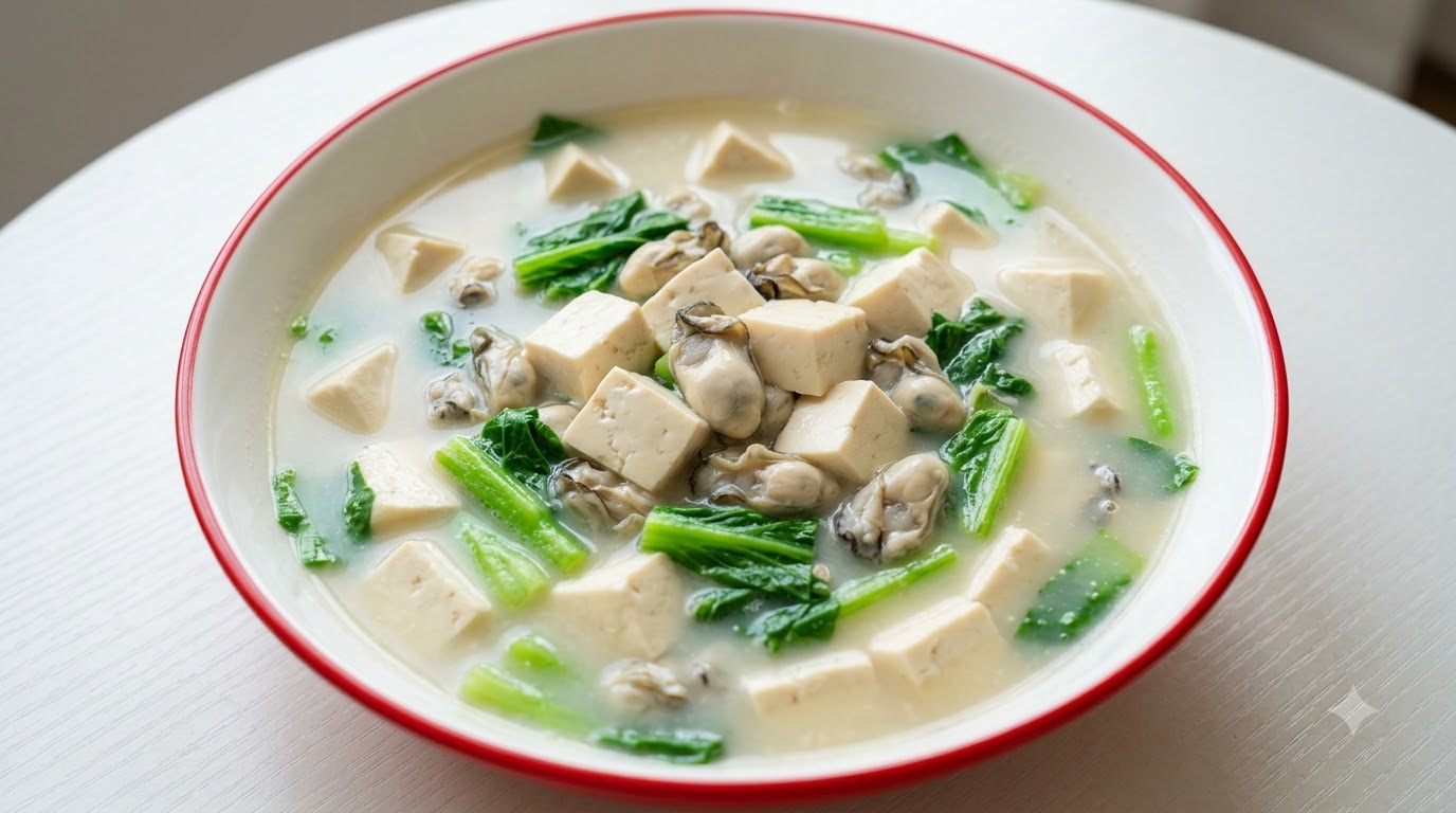 Qingdao Style Stewed Oyster Meat with Tofu