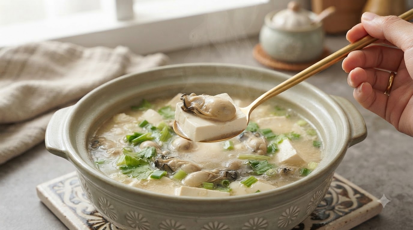 Zupa Tofu z Ostrygami