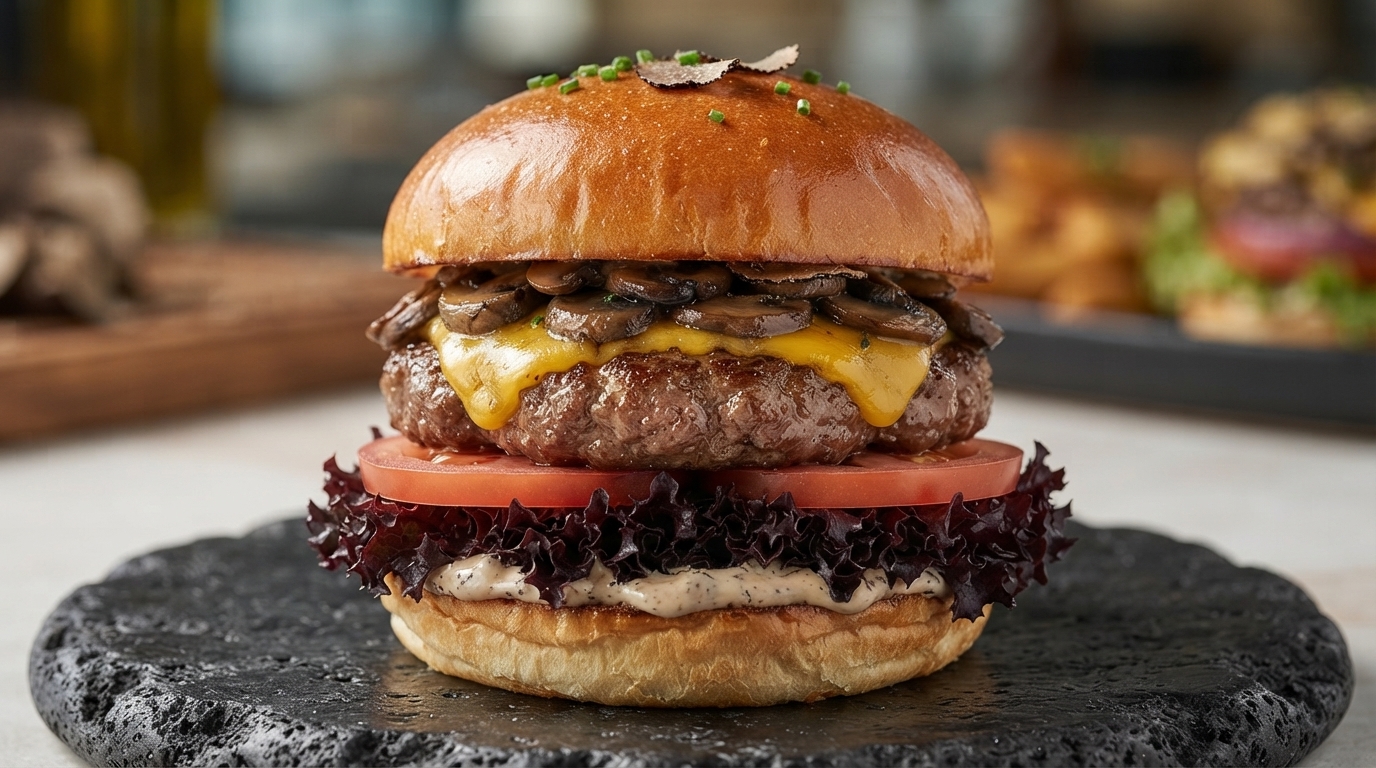 Burger z Wołowiną Angus i Czarną Truflą Store by jpg