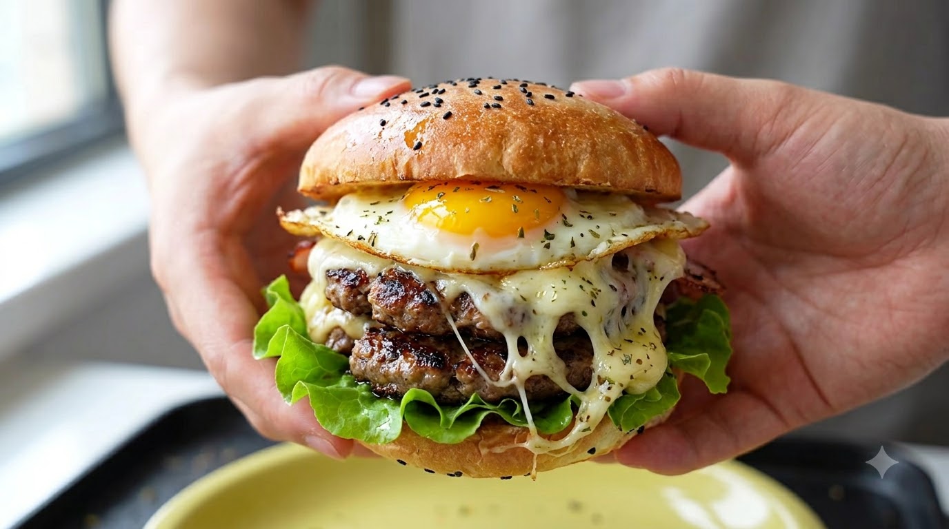 Burger z Masłem z Frytkownicy Powietrznej