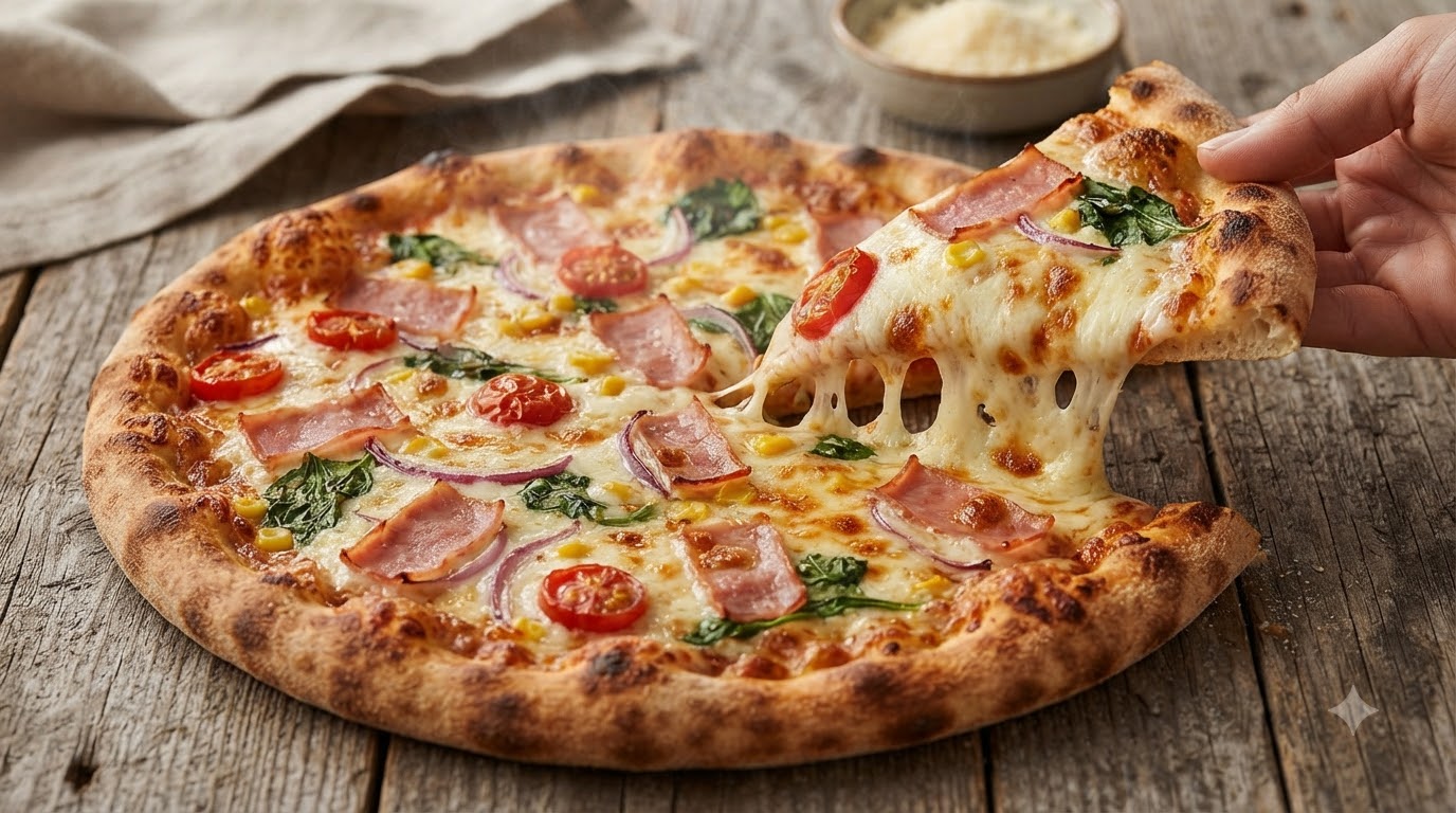 Neapolitańska pizza na cienkim cieście bez wyrabiania