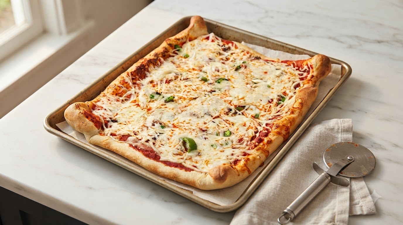Chrupiąca pizza z anchois, mozzarellą i cebulą