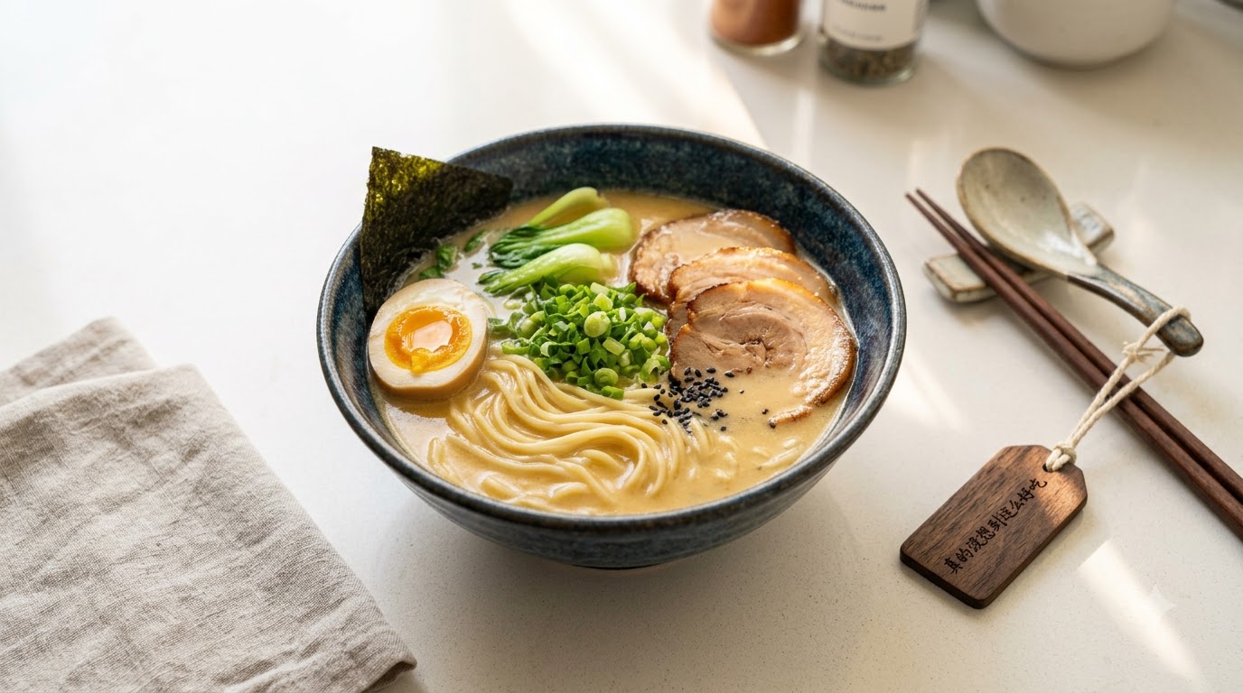 Błyskawiczny Ramen o Smaku Kości Wieprzowych
