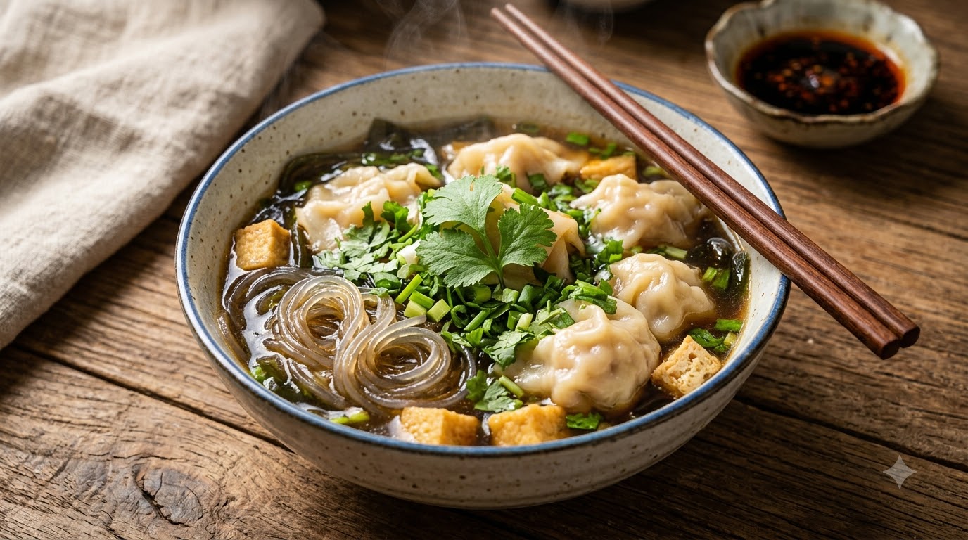 Tradycyjna Zupa z Pierogami z Shanxi