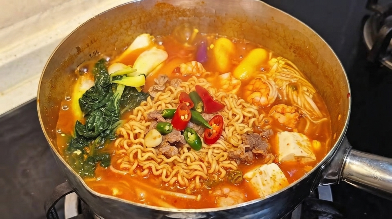 Niskokaloryczne Budae Jjigae (Koreański Gulasz Wojskowy)