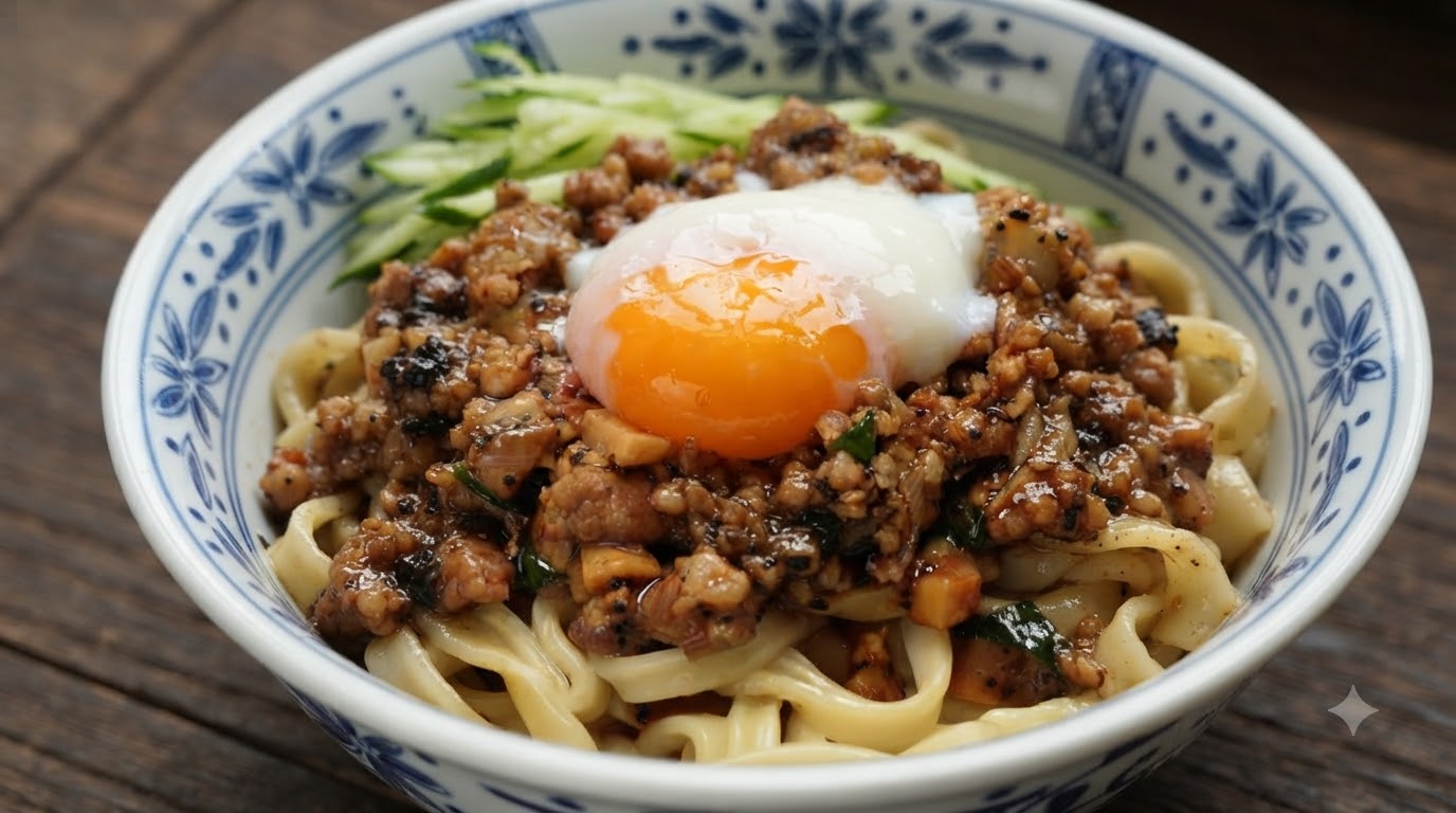 Makaron z Mieloną Wieprzowiną i Truflami (Truffle Zha Jiang Mian)