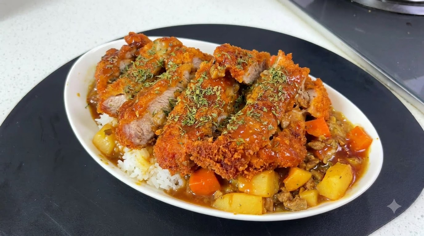 Japońskie curry z kotletem wieprzowym (Katsu Curry)