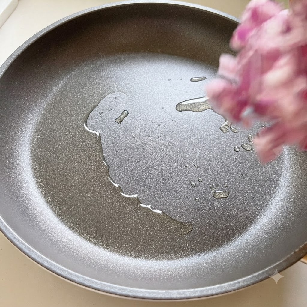 Posiekany czosnek i pokrojona w kostkę cebula smażone na gorącej patelni z olejem.