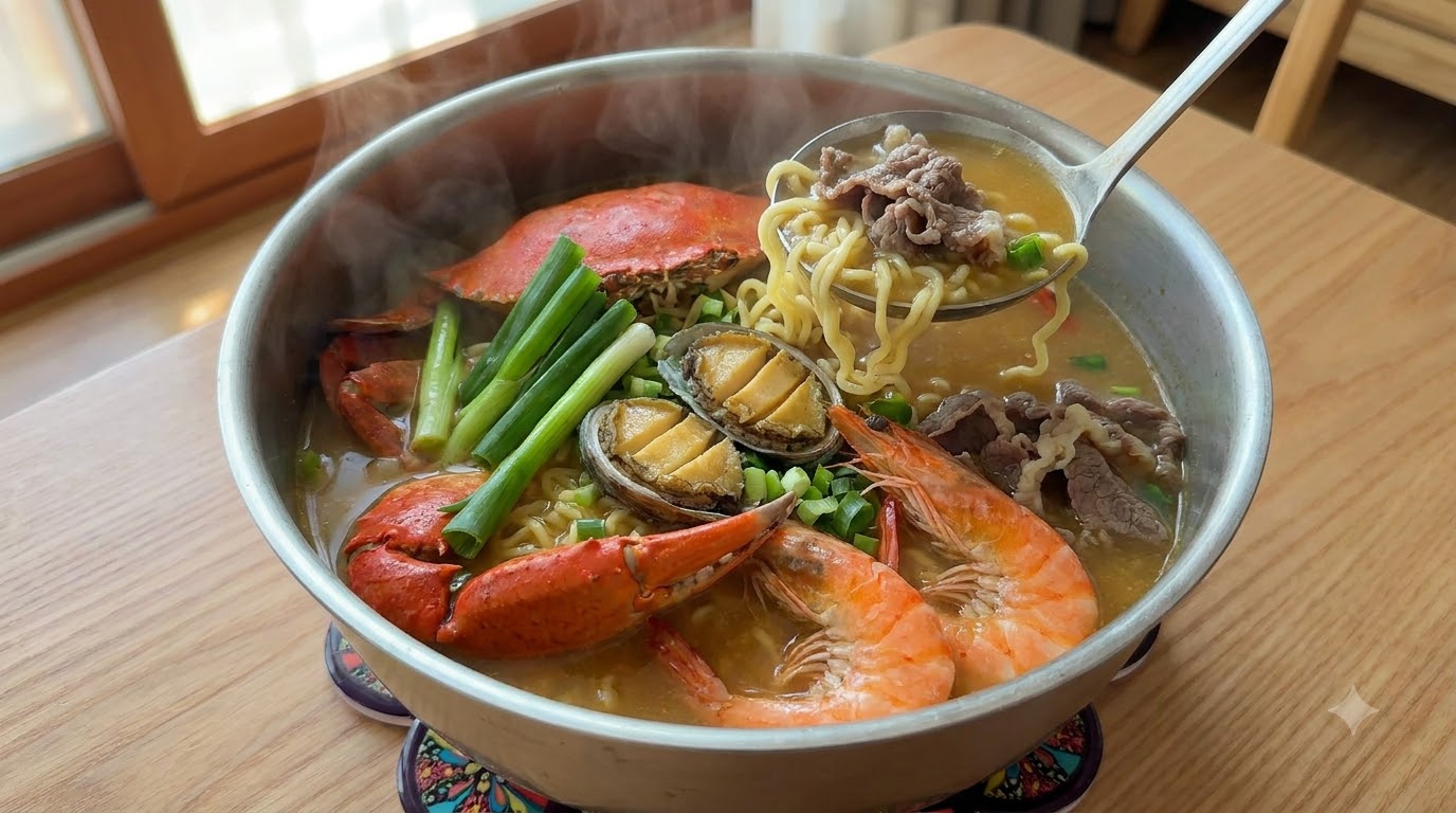 Luksusowy Jesienny Ramen z Owocami Morza