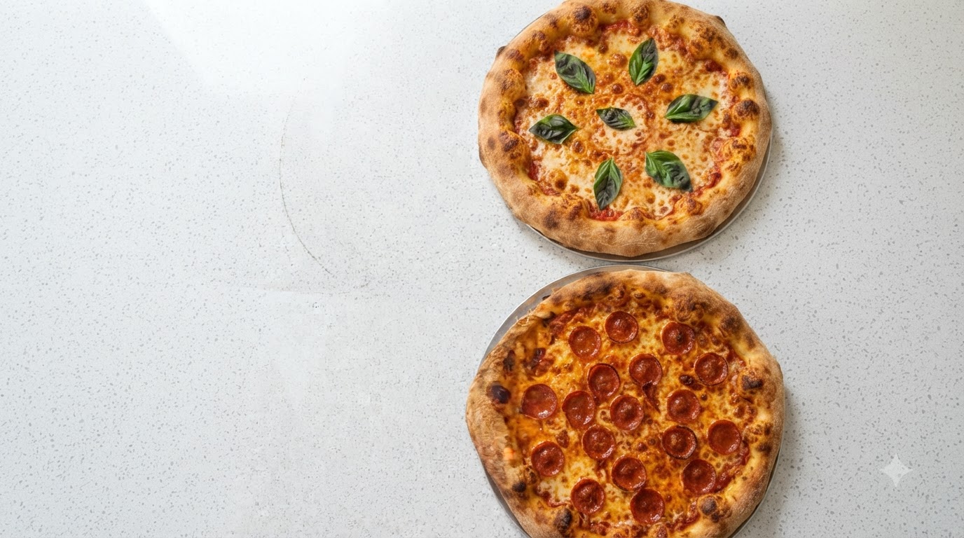 Klasyczna włoska pizza Margherita i Salami