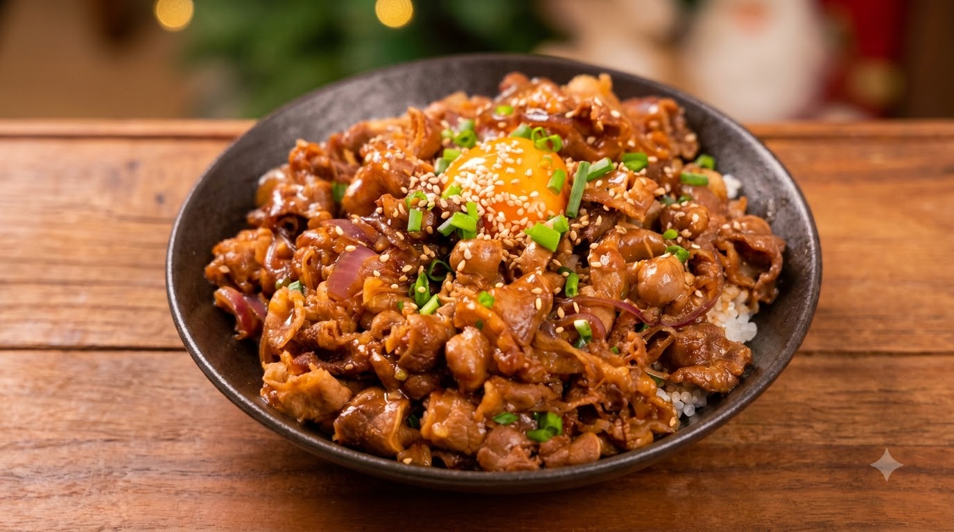 Beef Teriyaki Donburi (Japońska Miska Ryżu z Wołowiną)